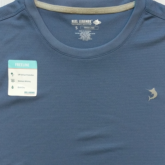 REEL LEGENDS Freeline Shirt Blue Size Small - Picture 6 of 8